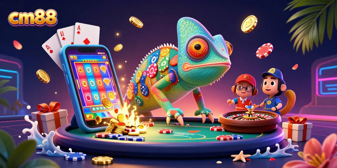 Engage with cm88's vibrant casino world featuring colorful games and charming characters.