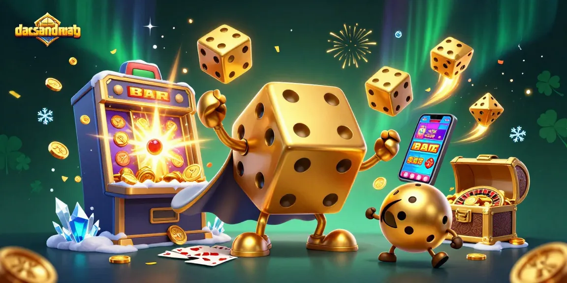 Engage with dacsandatphanrang's vibrant 3D casino scene featuring golden dice and explosive jackpots.