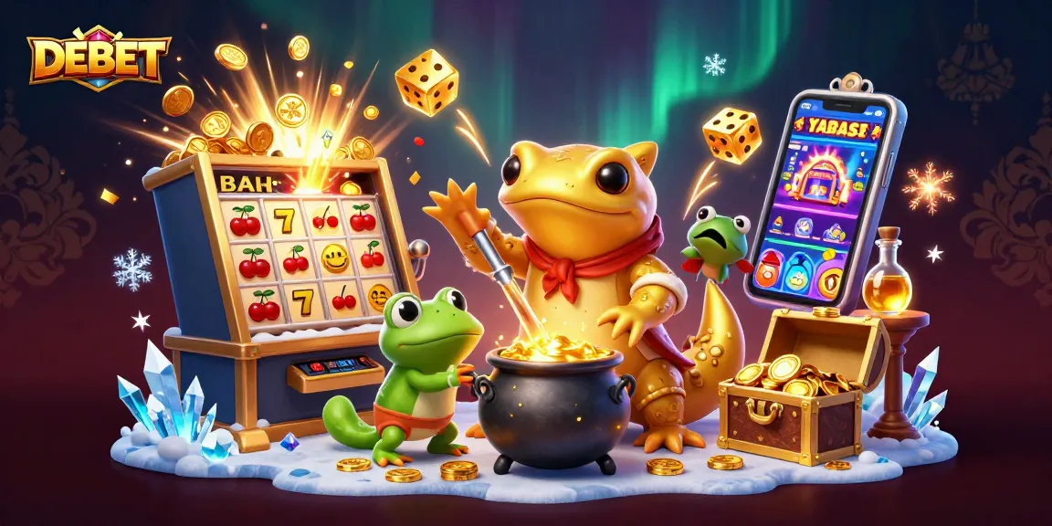 Engage in DEBET with a magical scene of a golden alchemist and thrilling casino elements.