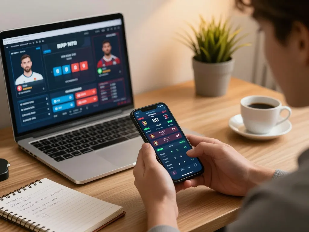 Engaging in Thể Thao MM99 sports betting on smartphone, highlighting dynamic user experience and strategic planning.