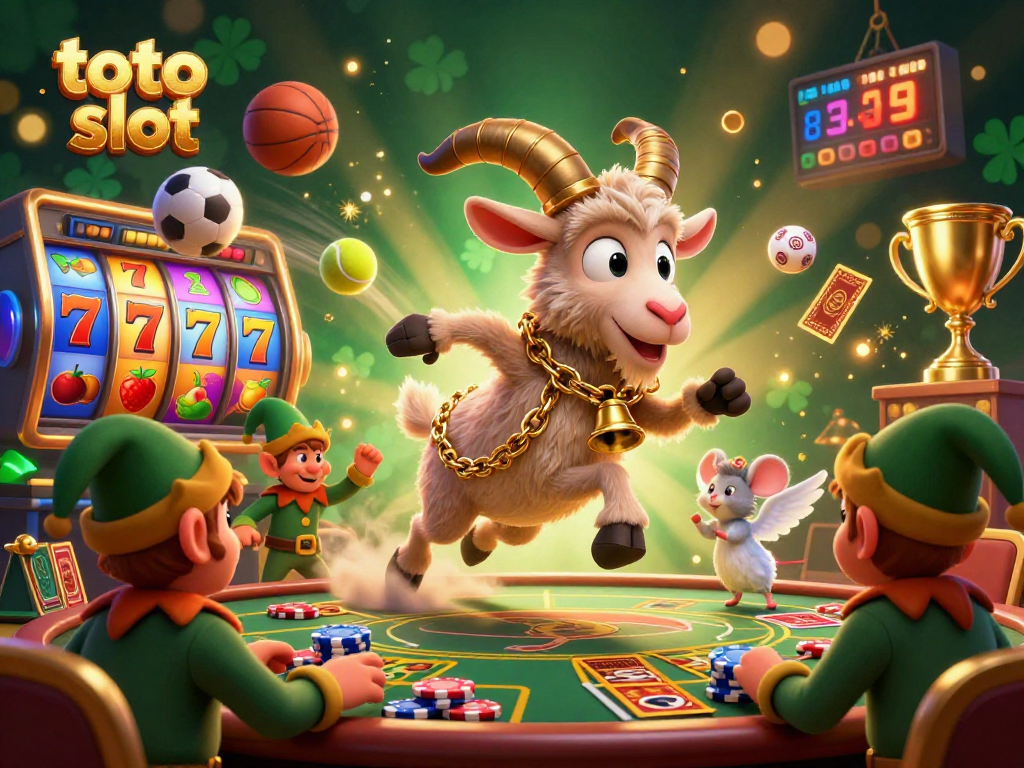 Engage with the thrilling excitement of toto slot in this dynamic 3D casino illustration.