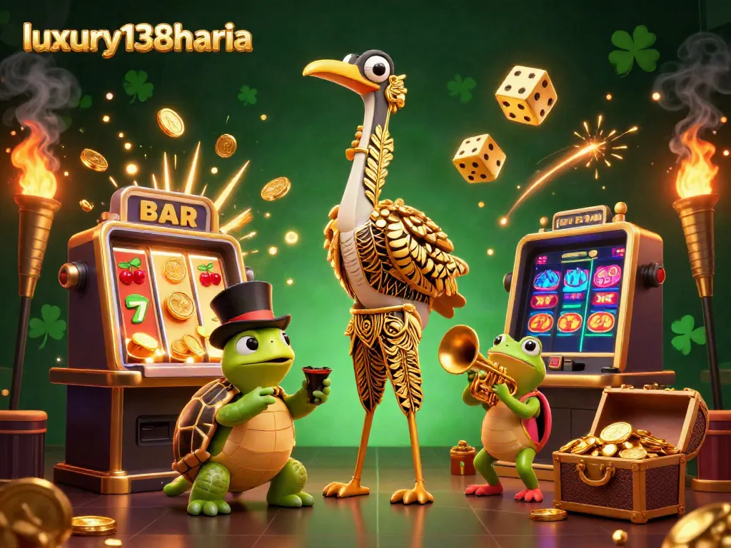 Menangkan jackpot dengan luxury138harian dalam ilustrasi kasino yang penuh warna dan keberuntungan.