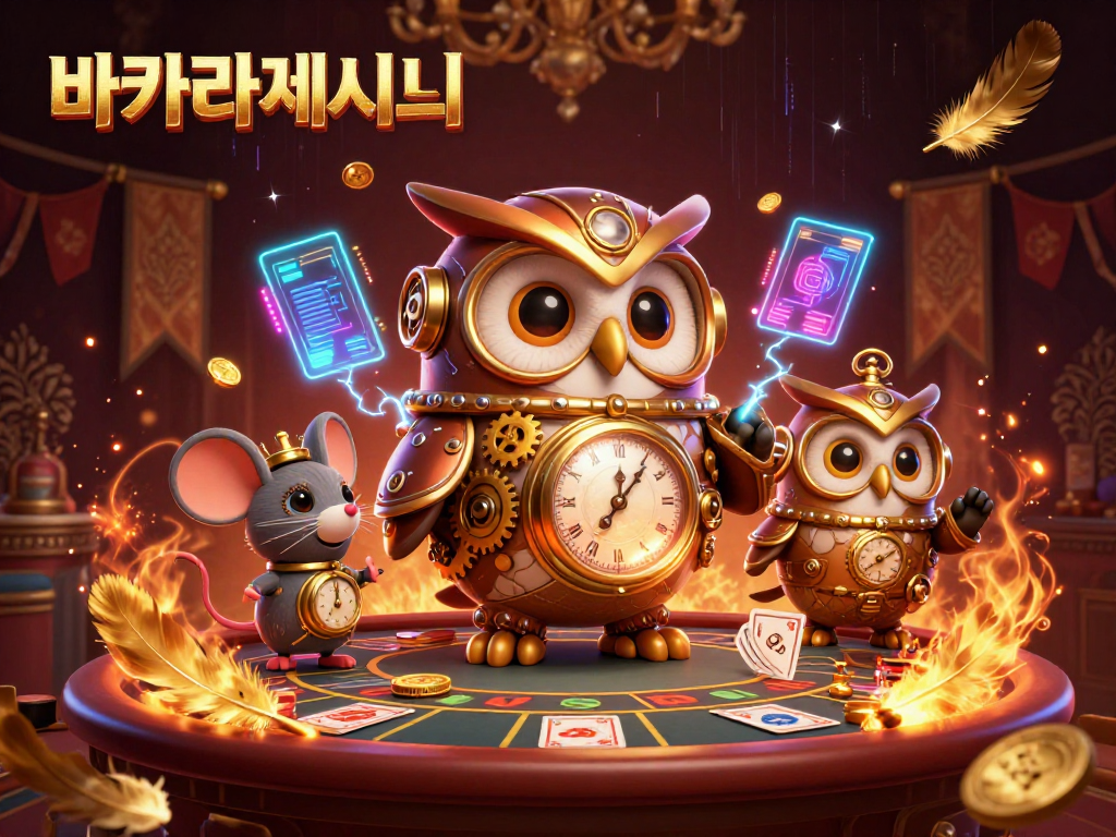 바카라사이트에서 즐기는 카드 게임의 매력을 나타낸 일러스트