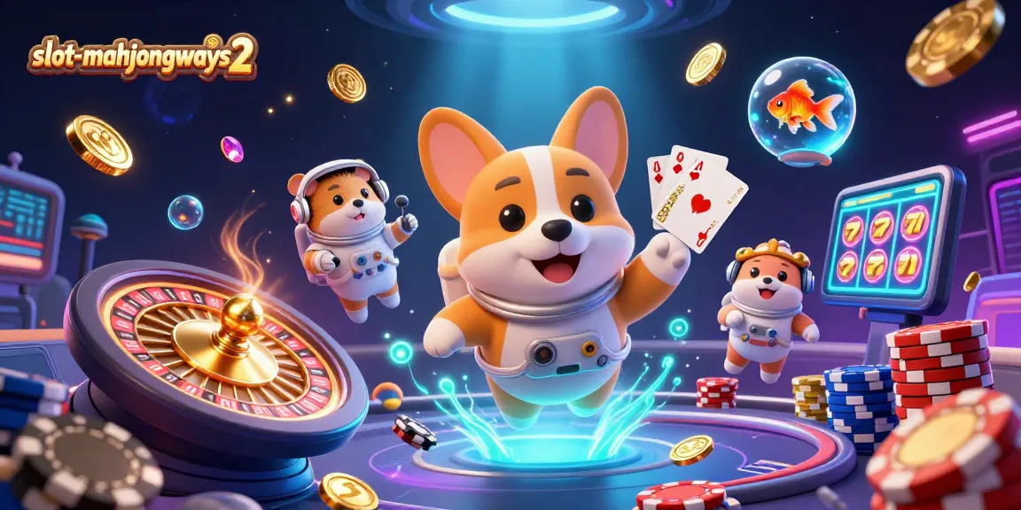 Spin the reels in slot-mahjongways2 with vibrant characters in a dynamic casino scene.