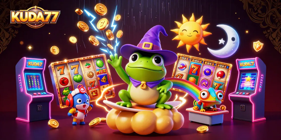 KUDA77 mainkan permainan slot dengan visual cerah dan simbol menarik.