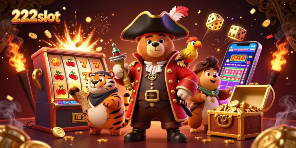 Menggandakan kesenangan bermain slot 222slot dengan ilustrasi kasino mengasyikkan.
