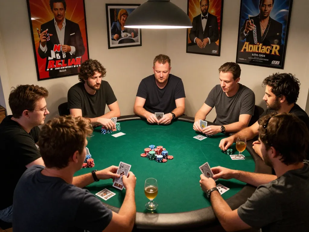 Players strategizing in an engaging poker game at home showcasing cm8888 competitive spirit and excitement.