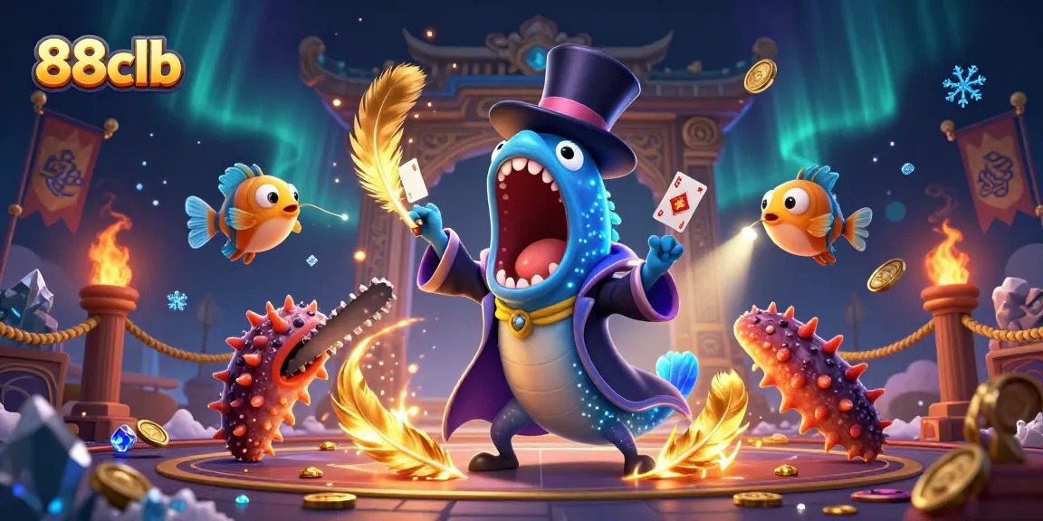 Experience the thrill of 88clb with a magical underwater casino scene filled with vibrant characters.