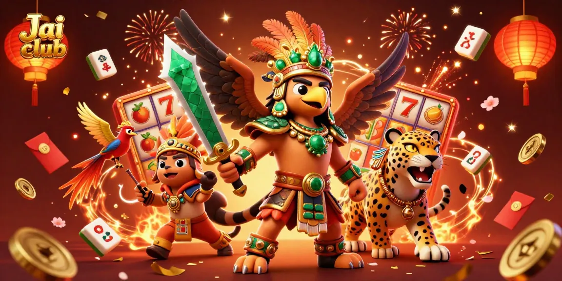 Engage with Jai club's thrilling gameplay featuring 3D characters and exciting slot elements.