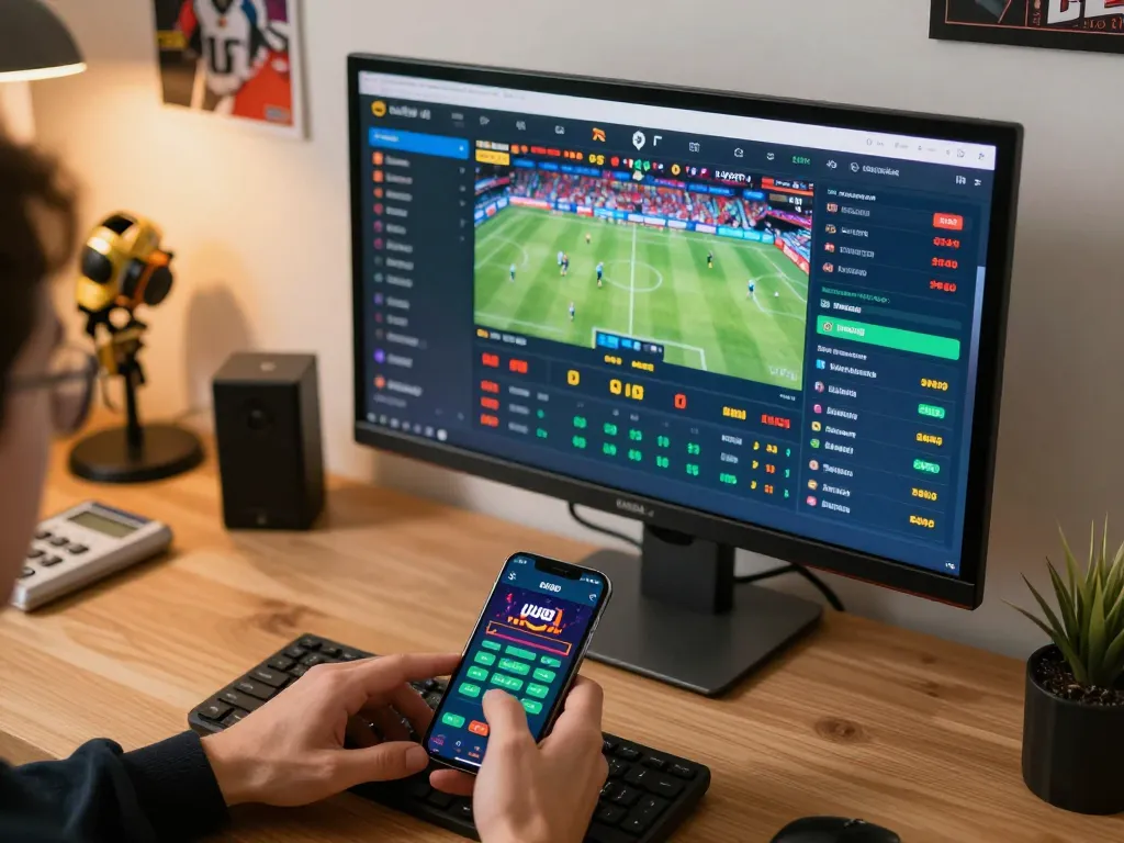 Engaging online betting scene with UU88 app shown on smartphone, emphasizing strategic gameplay and excitement.