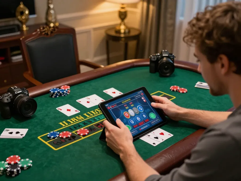 Engaging in online casino games using tablet while exploring ทางเข้า m113 for better betting strategies