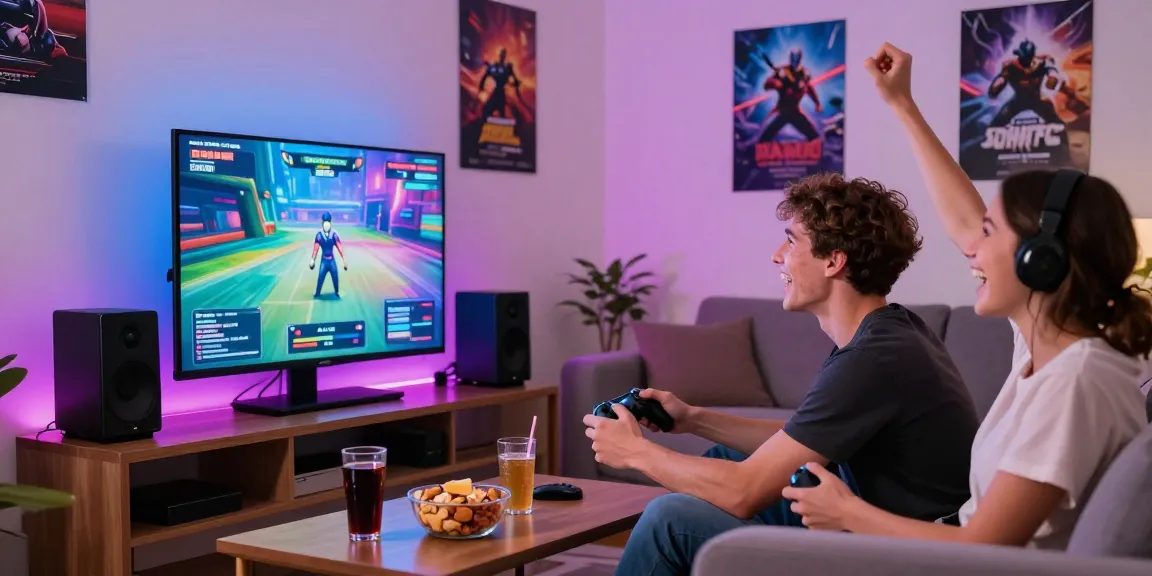 Engaged gamer enjoying cika4d online platform in modern living room setup