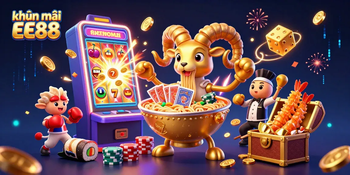 Enjoy exciting promotions at khuyến mãi EE88 with vibrant casino characters and engaging game elements.