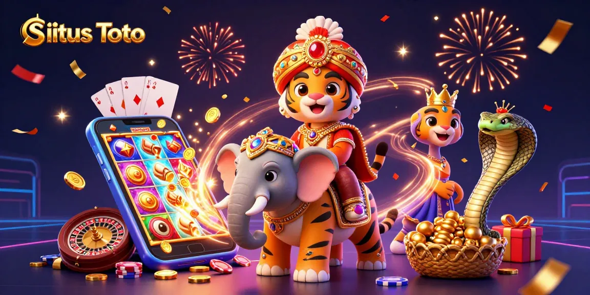 Situs Toto menampilkan harimau maharaja 3D yang mengesankan di tengah permainan slot yang memukau.