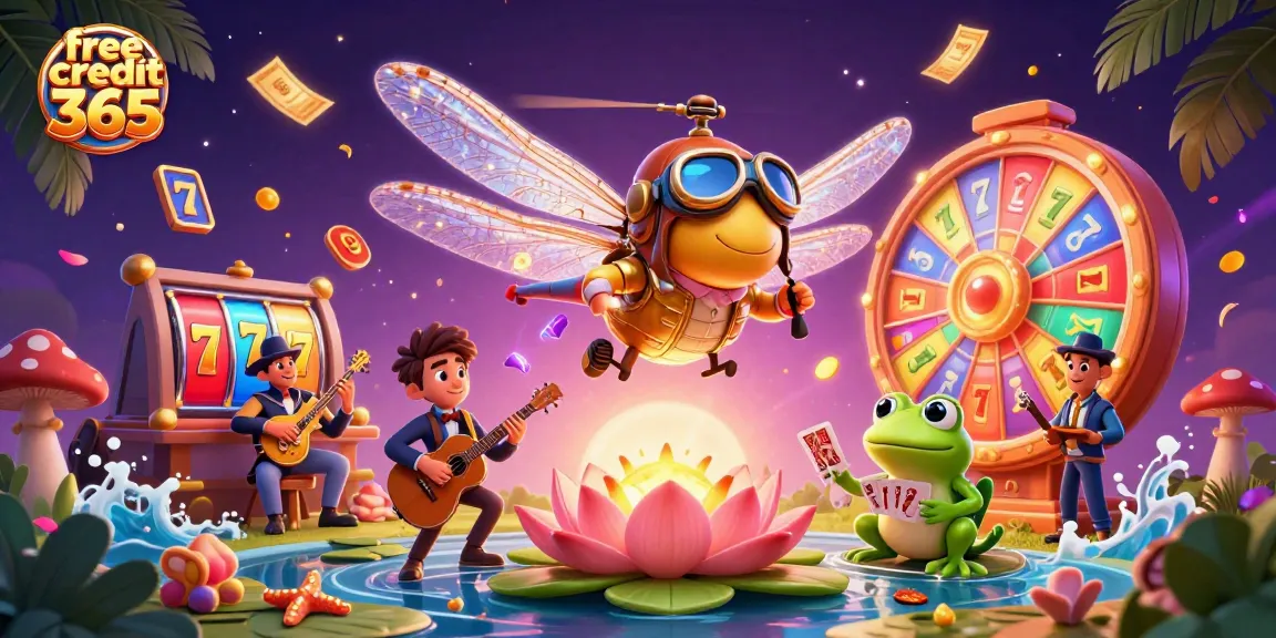 Experience exciting gameplay with free credit 365 at vibrant slot games featuring lively characters.