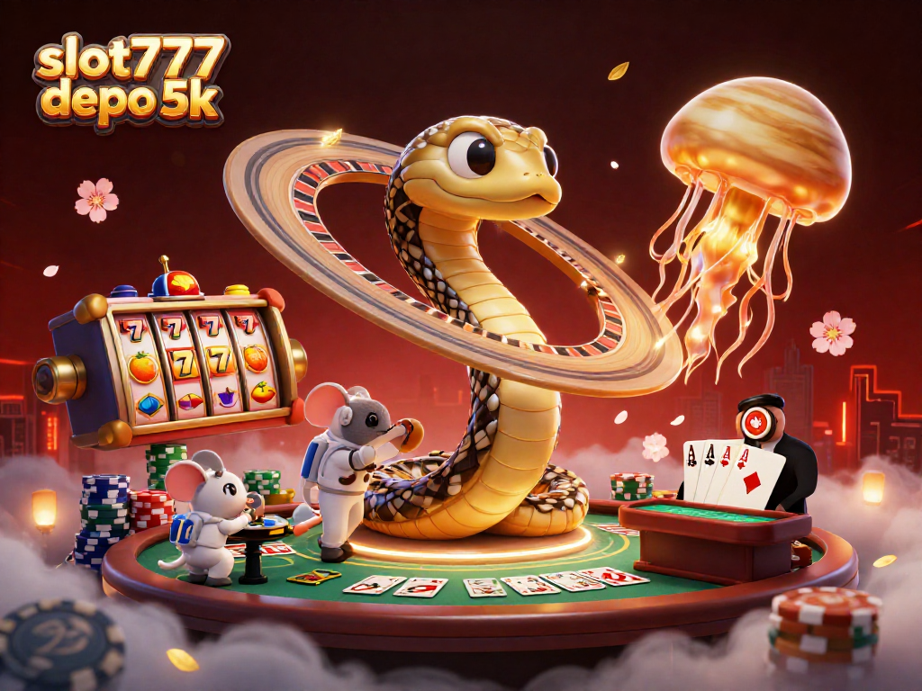 Engage with slot777 depo 5k in a vibrant casino cosmos of gameplay, spins, and winnings.