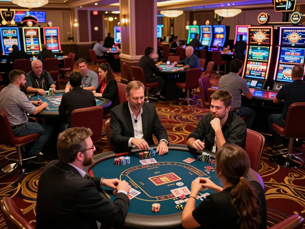 CasinoAtlas showcases players winning at vibrant game tables, embodying memorable gaming experiences.