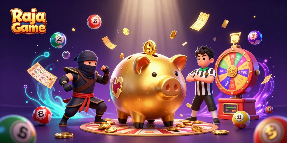 Join the excitement of Raja Game with engaging lottery gameplay featuring colorful elements and golden rewards.