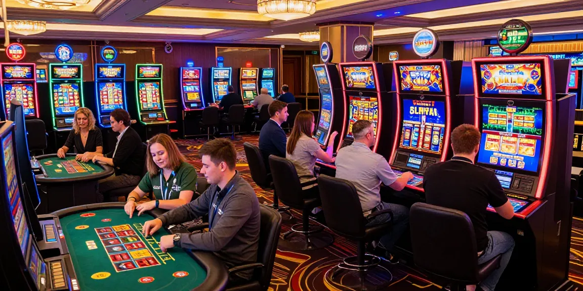The vibrant atmosphere of a credit card casino showcasing diverse players engaging in various games, highlighting the excitement of https://gdsap.org.uk.