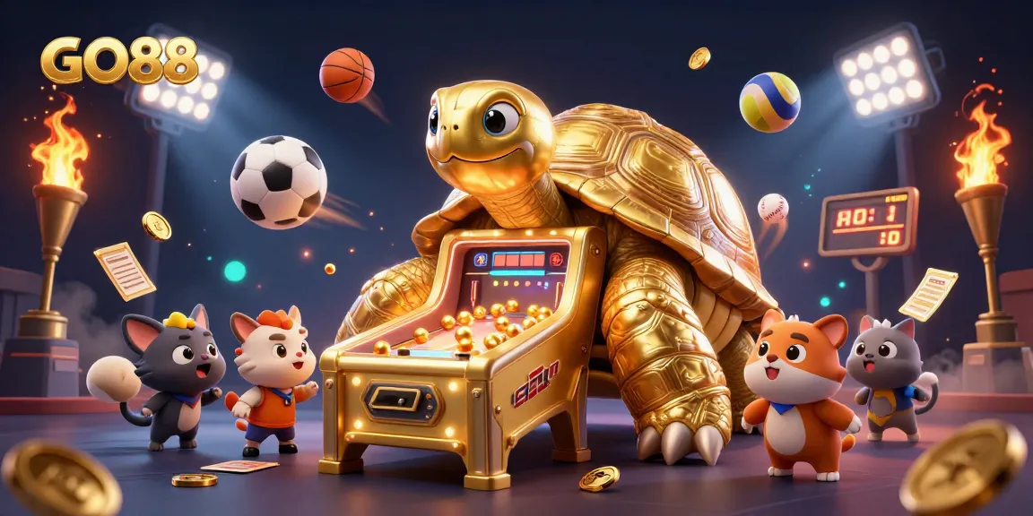 Experience thrilling wins at GO88 with a dynamic illustration of a gaming adventure.