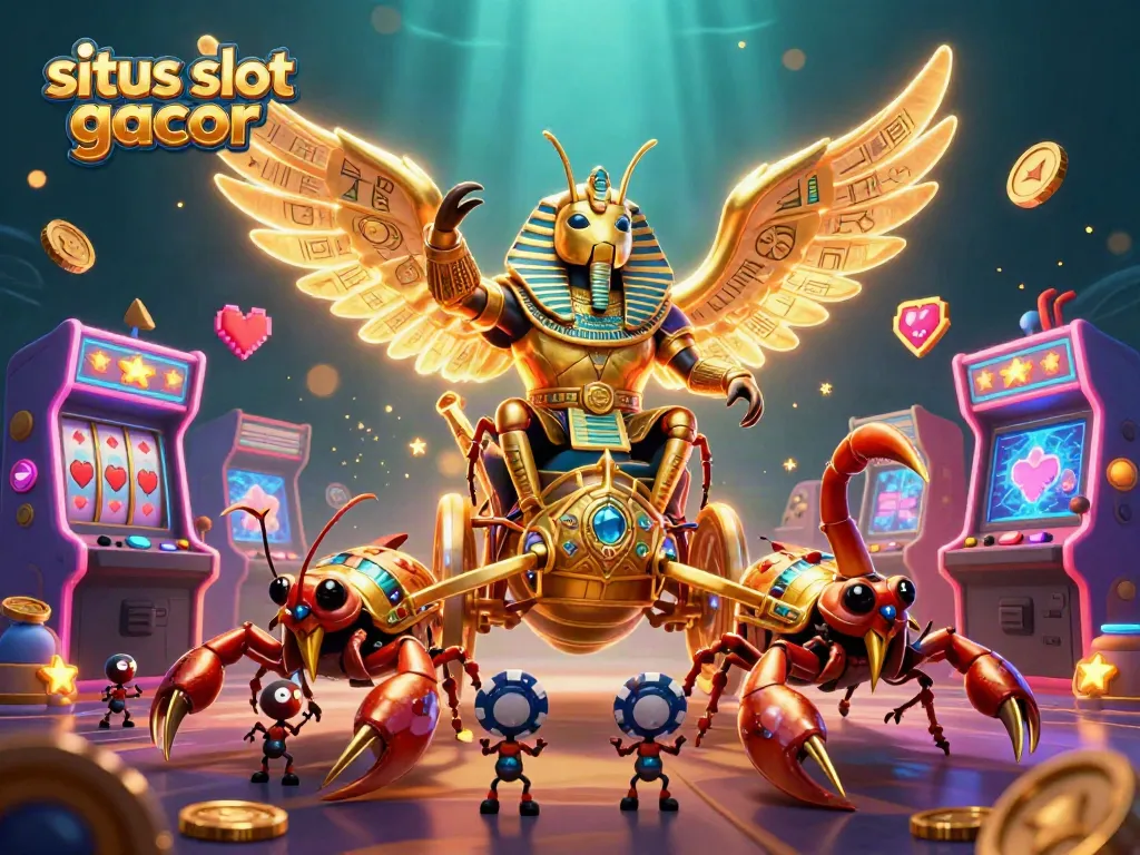 Rebut jackpot dengan situs slot gacor dalam ilustrasi 3D yang penuh warna dan energi