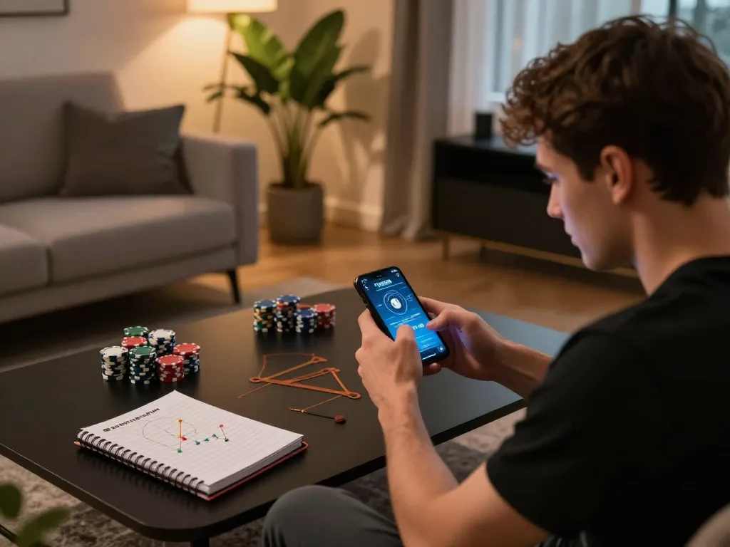 Engaging with the fly88mb app on smartphone, showcasing exciting online gambling action