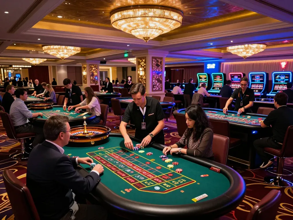 Experience engaging roulette gameplay at restaurantepalominos casino, vibrant floors bustling with players