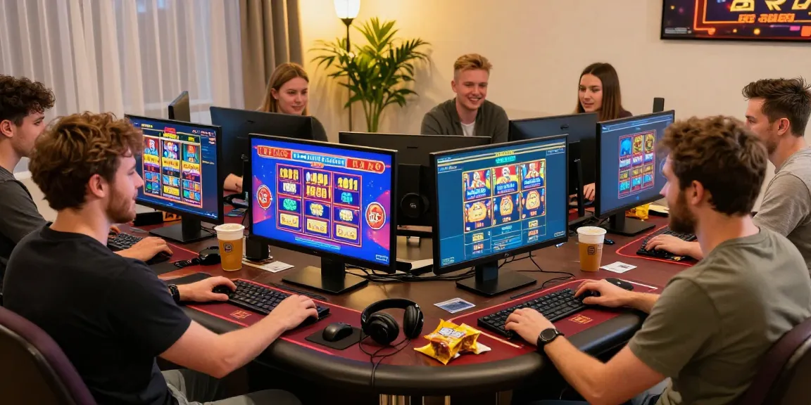 Engaged UK players experiencing online gambling at credit card casinos while using https://cullengolfclub.co.uk, showcasing vibrant gaming setups and excitement.