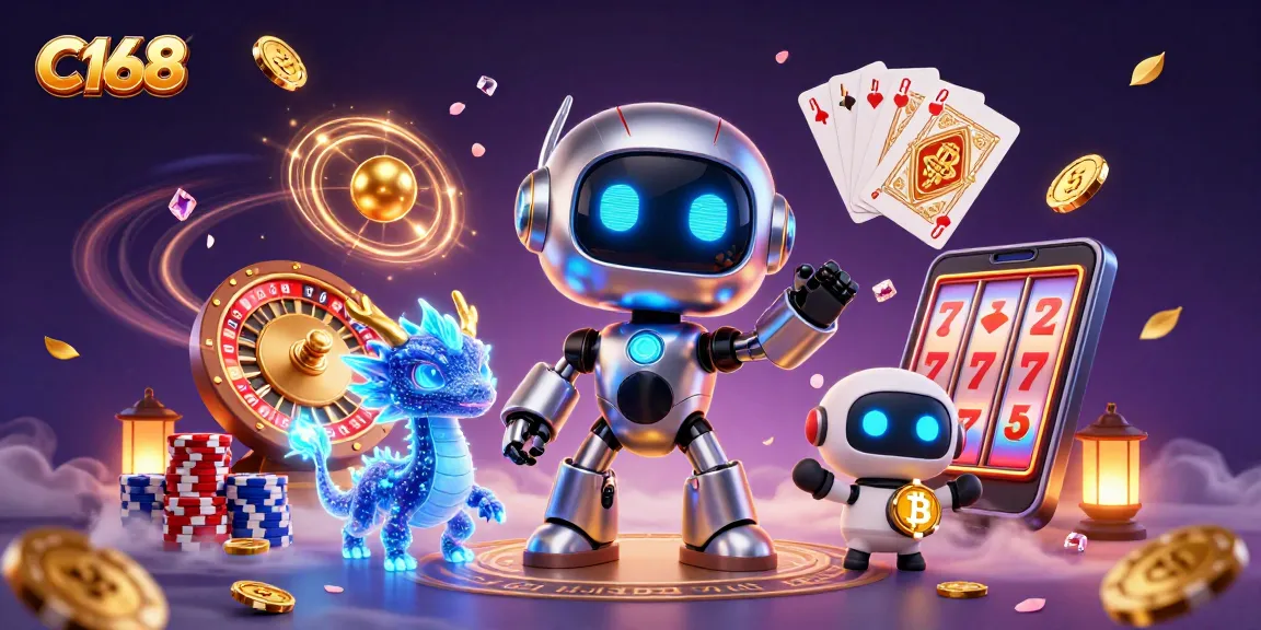 C168 players explore a vibrant casino world filled with golden coins and dynamic game elements