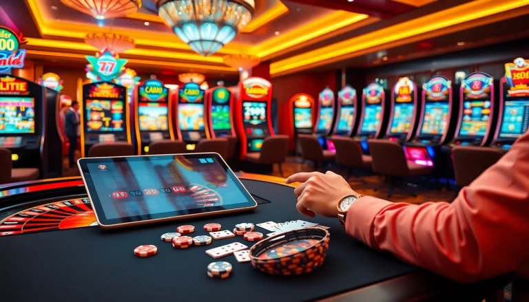 Luxury138 players analyzing winning strategies at a modern online casino table.