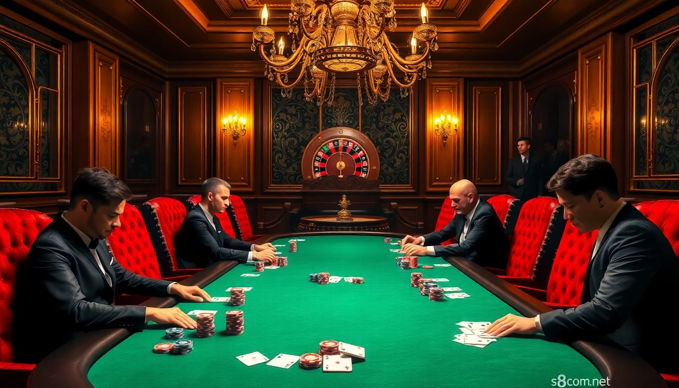 Experience the excitement of gambling action at https://s8com.net with intense poker games and luxurious casino aesthetics.