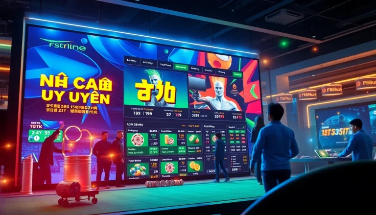 nhà cái uy tín digital interface with promotional banners and interactive user elements