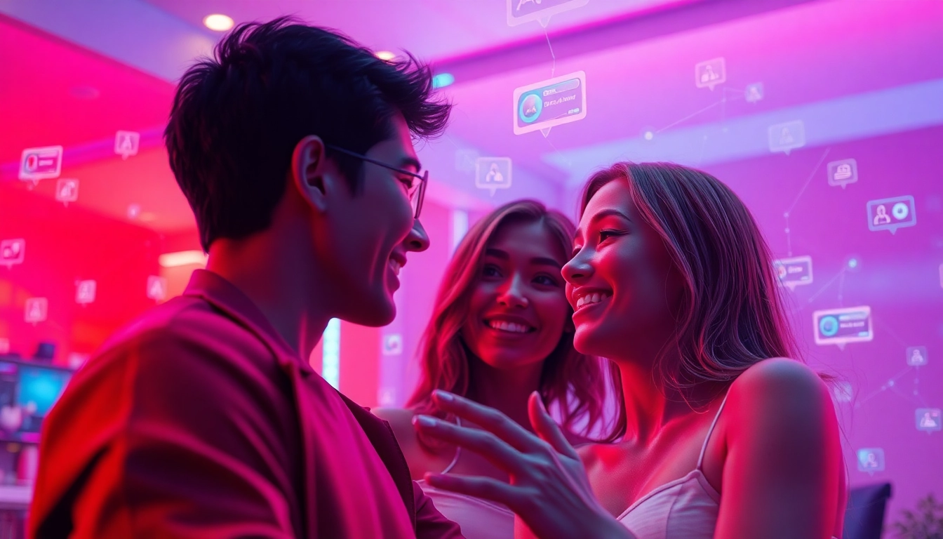 Engaging avatars in a virtual space showcasing the evolution of porn AI chat interactions.