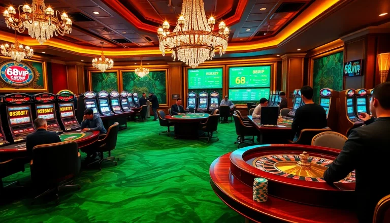 Players enjoying a thrilling game at 68VIP's luxurious online casino table.
